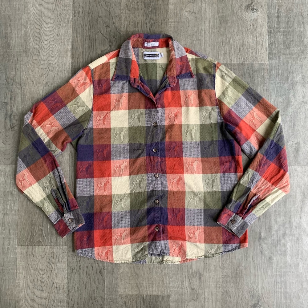 Vintage Horse Western Flannel